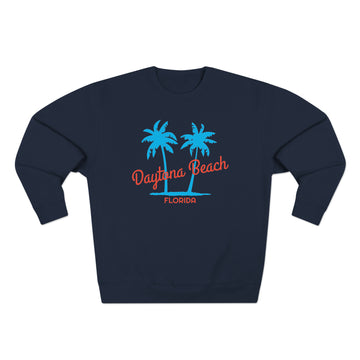 Buy navy Premium Daytona Beach, Florida Sweatshirt - Retro Unisex Sweatshirt
