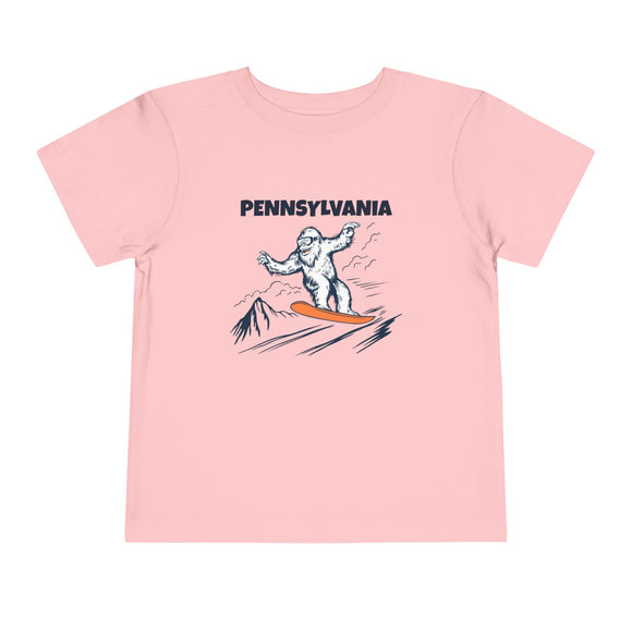 Pennsylvania Yeti Snowboard Toddler Tee