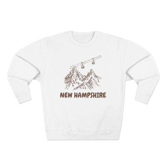 Premium New Hampshire Gondola Ski Mountain Sweatshirt