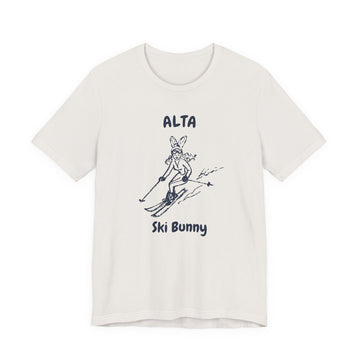 Buy vintage-white Alta, Utah Ski Bunny T‑Shirt — Retro Skiing Graphic Tee