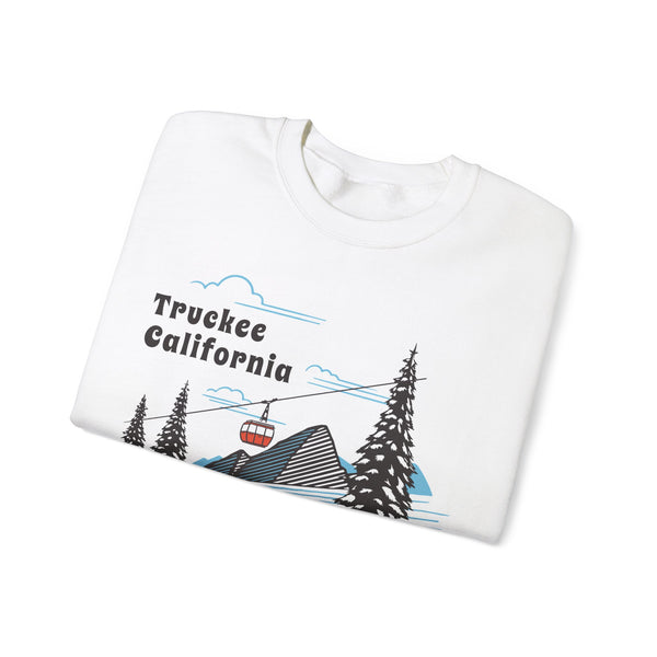 Truckee, California Sweatshirt - Unisex Retro Ski Mountain Gondola Truckee Sweatshirt