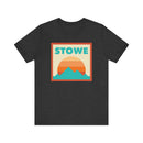 Retro Stowe, Vermont T-Shirt, Mountain Sun Tee, Unisex Graphic Shirt, Vintage Stowe, Vermont Top, Outdoor Adventure Clothing-2
