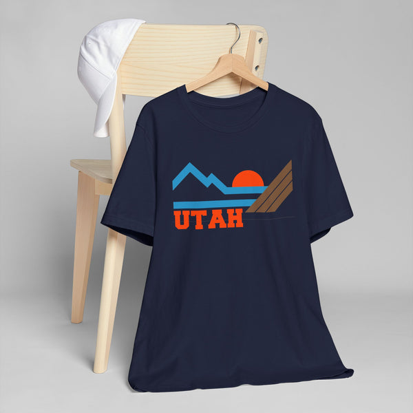 Utah Retro Mountains Sunset T-Shirt | Vintage Utah Tee