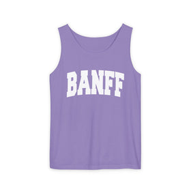 Buy violet Banff, Canada Tank Top Unisex | Comfort Colors - 100% Cotton
