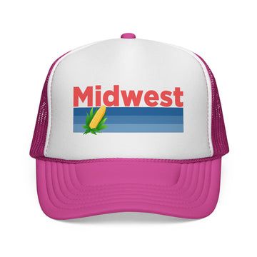 Buy pink Midwest Retro Corn and Farm Trucker Hat