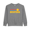 Montana Toddler Sweatshirt - Retro Sun Montana Toddler Crewneck Sweatshirt
