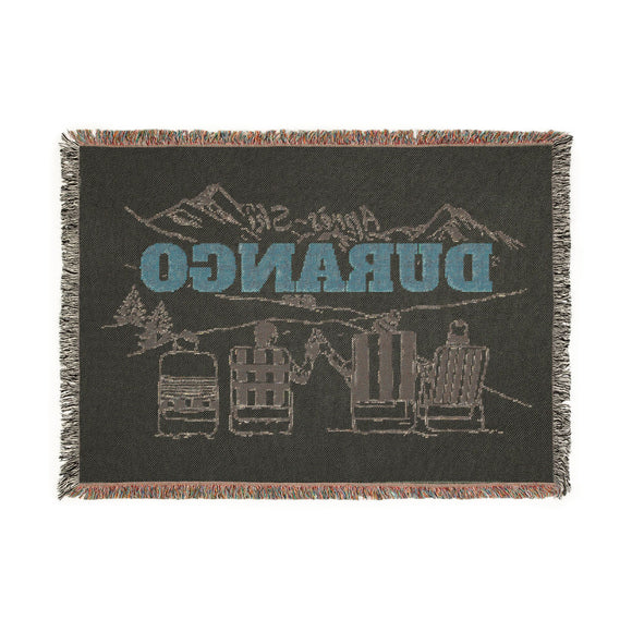 Durango, Colorado Ski Town Throw Blanket | Mountain Woven Blanket
