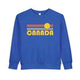 Canada Toddler Sweatshirt - Retro Sun Canada Toddler Crewneck Sweatshirt