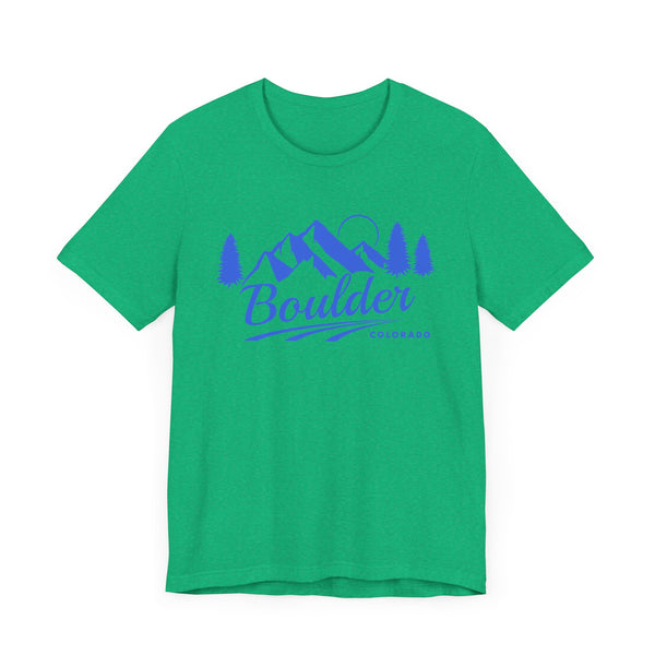 Boulder, Colorado T-Shirt - Retro Mountain Unisex Boulder Shirt