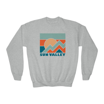 Buy sport-grey Sun Valley, Idaho Youth Sweatshirt - Unisex Kid's Sun Valley Crewneck Sweatshirt