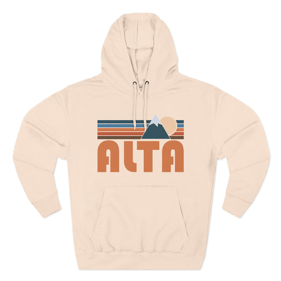 Alta, Utah Hoodie - Retro Mountain Unisex Sweatshirt