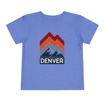 Buy heather-columbia-blue Denver, Colorado Toddler T-Shirt - Retro Palm Tree Toddler Denver Shirt