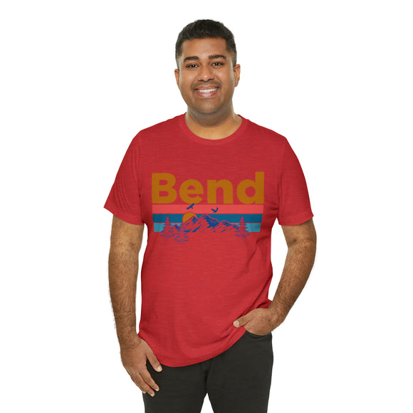 Bend, Oregon Shirt - Mountain Sunset Unisex Bend T-Shirt