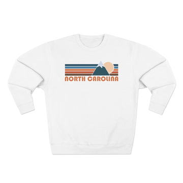 Buy white Premium North Carolina Retro Mountain Graphic Sweatshirt