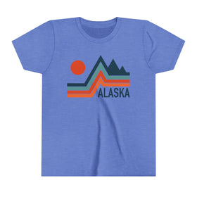 Alaska Youth Shirt - Retro Mountain Alaska Kid's T-Shirt