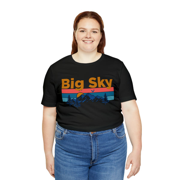 Big Sky, Montana Shirt - Mountain Sunset Unisex Big Sky T-Shirt