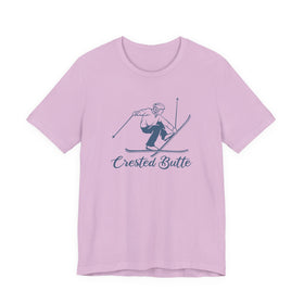 Buy lilac Crested Butte, Colorado T Shirt - Vintage Ski Graphic Tee