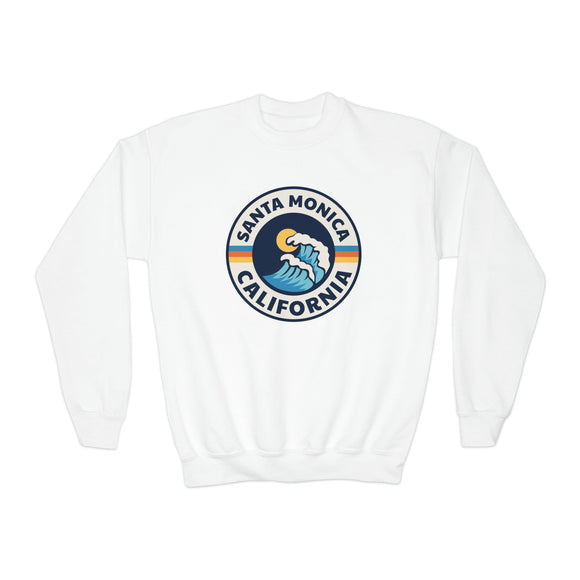 Santa Monica, California Youth Sweatshirt - Unisex Kid's Santa Monica Crewneck Sweatshirt