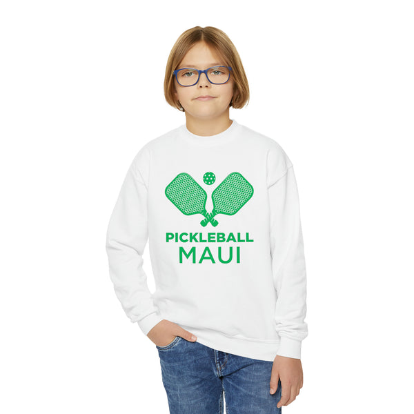 Maui, Hawaii Youth Sweatshirt - Pickleball Unisex Kid's Maui Crewneck Sweatshirt