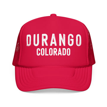 Buy red Durango, Colorado Trucker Hat - Foam Durango Cap