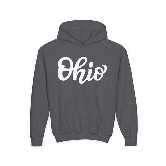 Ohio Youth Hoodie - Cozy Unisex Pullover, Kids Ohio Sweatshirt, Soft Cotton Blend Hoody