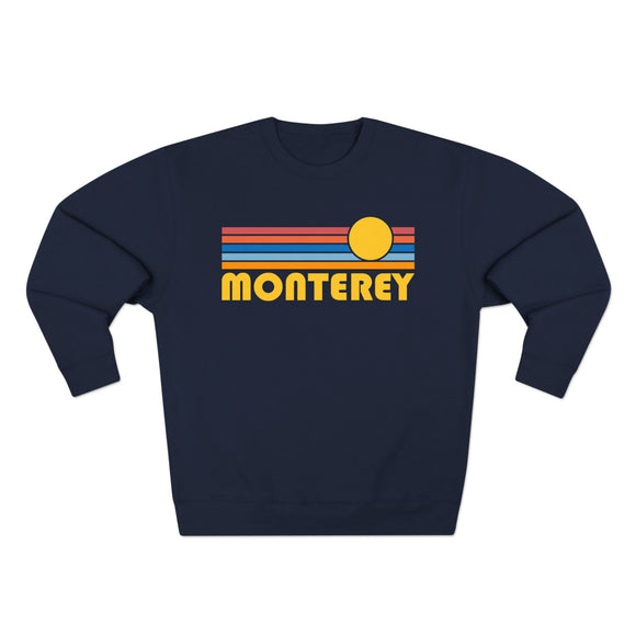 Premium Monterey, California Retro Sun Graphic Sweatshirt