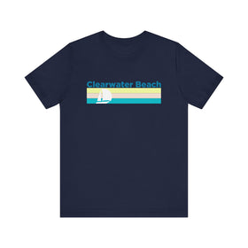 Buy navy Clearwater Beach, Florida T Shirt - Sailboat Graphic Tee