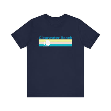 Buy navy Clearwater Beach, Florida T Shirt - Sailboat Graphic Tee
