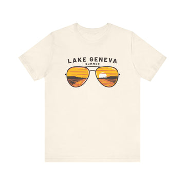 Lake Geneva, Wisconsin T Shirt - Sunglasses Lake Graphic Tee - 0