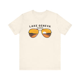 Lake Geneva, Wisconsin T Shirt - Sunglasses Lake Graphic Tee