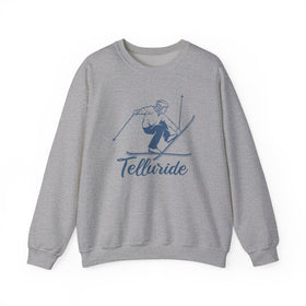 Buy sport-grey Telluride, Colorado Sweatshirt - Vintage Skiing Graphic Crewneck