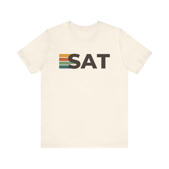 San Antonio, Texas tee - SAT t shirt retro stripes