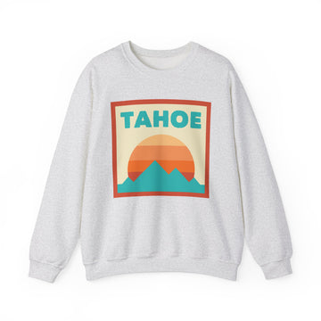 Retro Lake Tahoe, California Sweatshirt, Mountain Sun Design, Unisex Crewneck, Gift for Outdoorsy Friends, Vintage Jumper - 0