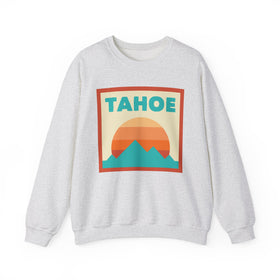 Retro Lake Tahoe, California Sweatshirt, Mountain Sun Design, Unisex Crewneck, Gift for Outdoorsy Friends, Vintage Jumper