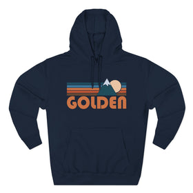 Buy navy Golden, Colorado Hoodie - Retro Mountain Unisex Sweatshirt