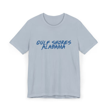 Buy light-blue Gulf Shores T-Shirt | 100% Cotton Retro Alabama Tee