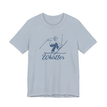 Buy light-blue Whistler, Canada T Shirt - Vintage Ski Graphic Tee