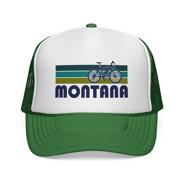 Montana Retro Bike Trucker Hat - Vintage Style Montana Cap - 0