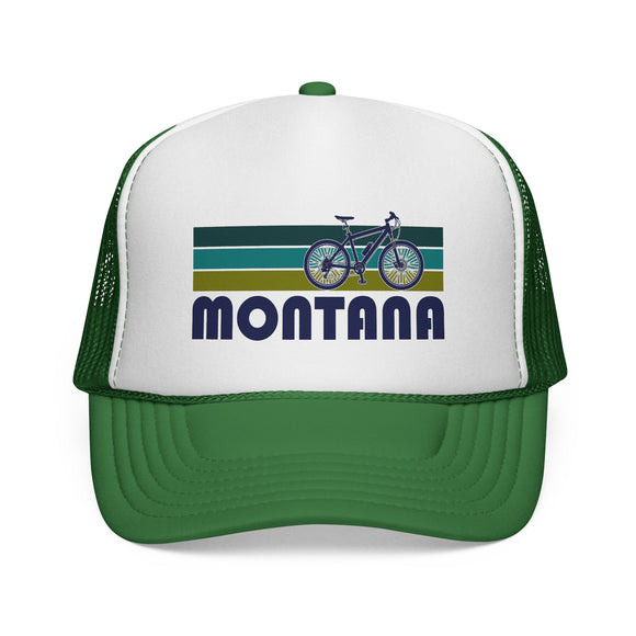 Montana Retro Bike Trucker Hat - Vintage Style Montana Cap