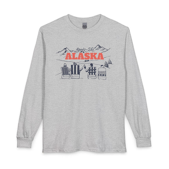 Alaska Après-ski Long Sleeve Shirt - Mountain Retro Skiing