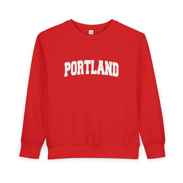 Buy red Portland, Oregon Sweatshirt - Portland Toddler Crewneck Sweatshirt