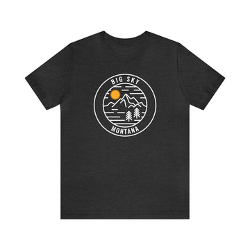 Buy dark-grey-heather Big Sky, Montana T-Shirt - Unisex Big Sky Shirt