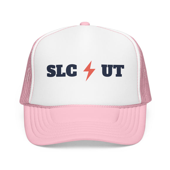 Salt Lake City, Utah Retro Trucker Hat - Lightning Foam Cap