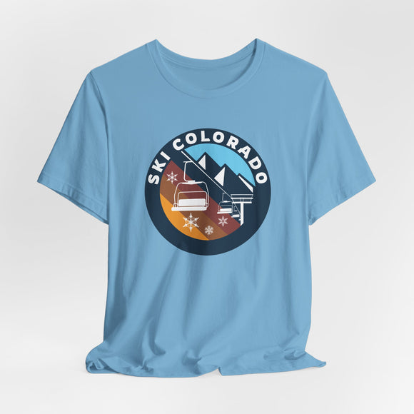 Colorado T Shirt - Retro Ski Lift Colorado Tee
