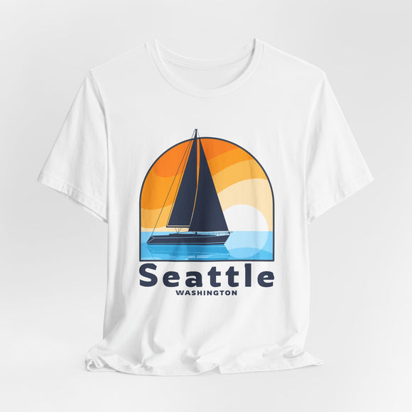 Seattle, Washington T Shirt - Sailboat Tee