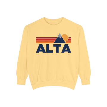 Alta, Utah Mountain Stripes Sweatshirt | Comfort Colors - 100% Cotton - 0