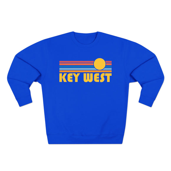 Premium Key West, Florida Retro Sun Graphic Sweatshirt
