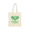 Florida Cotton Canvas Pickleball Florida Tote Bag