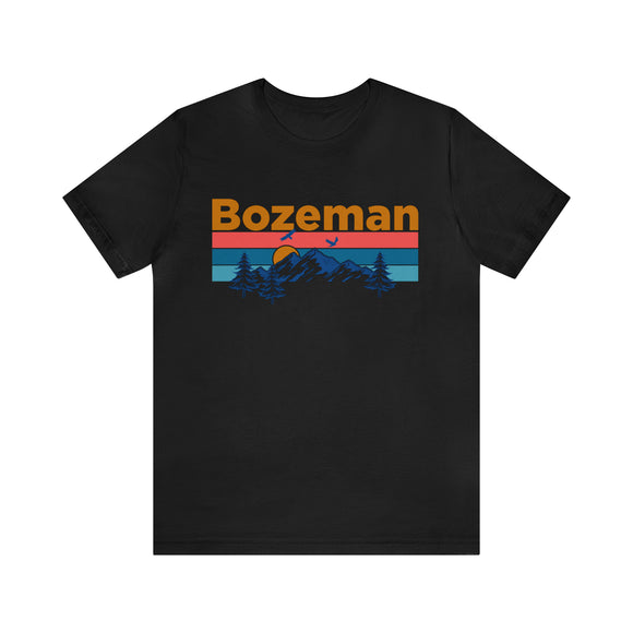 Bozeman, Montana Shirt - Mountain Sunset Unisex Bozeman T-Shirt
