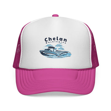 Buy pink Chelan, Washington Wakeboard Boat Trucker Hat